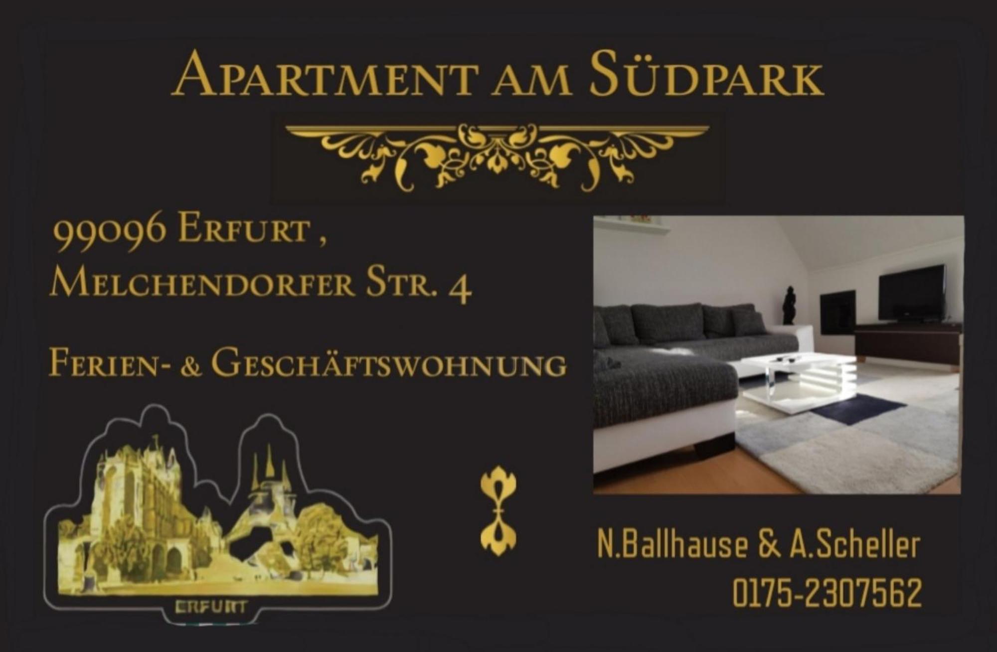 Apartment Am Suedpark Erfurt - Inkl Garten Mit Sitzlounge - Zentrumsnah Dış mekan fotoğraf